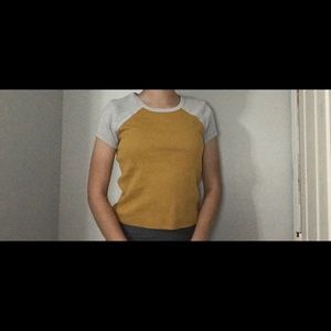 COPY - mustard yellow baseball tee